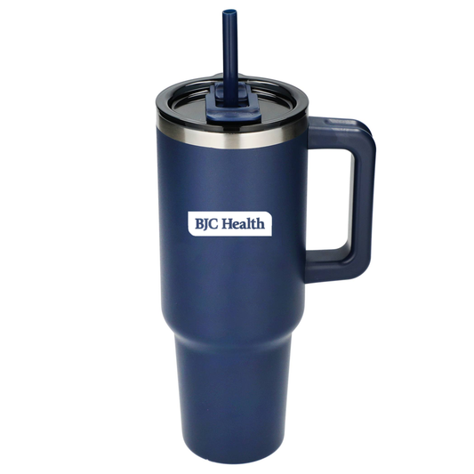 BJC Health - Pinnacle 40 oz Vacuum Insulated Eco-Friendly Travel Tumbler With Straw